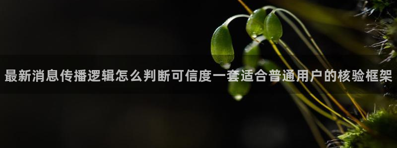51吃瓜今日大赛:最新消息传播逻辑怎么判断可信度一套适合普通用户的核验框架